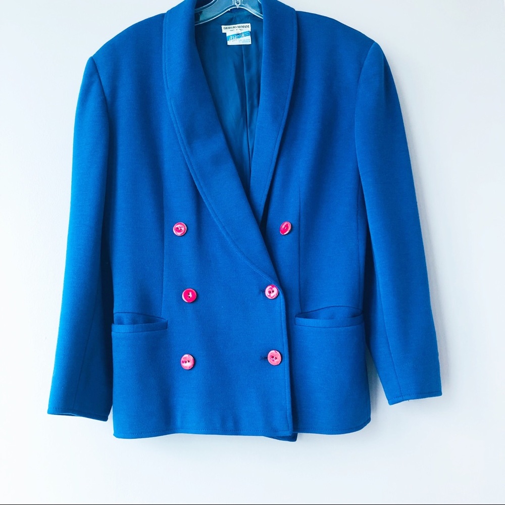 Giorgio Armani Vintage Royal Blue Blazer